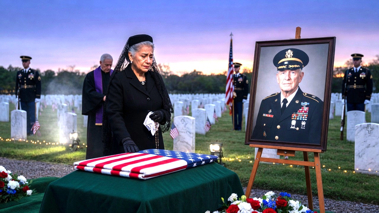 Grandma Elena at a military funeral